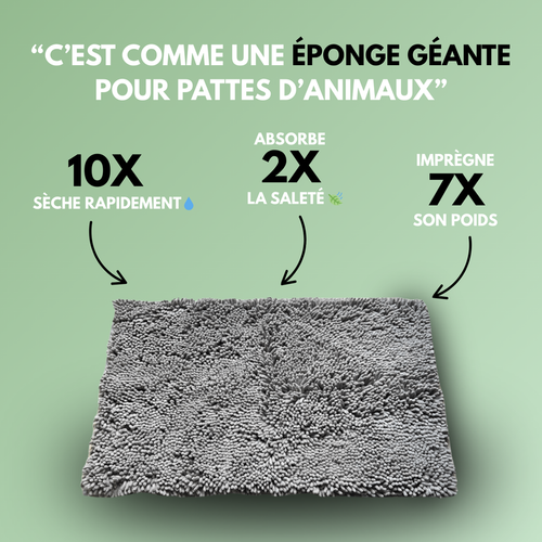Tapis ultra absorbant - pattes d'animaux