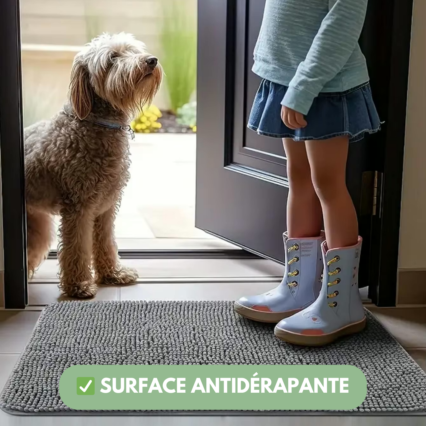 Tapis ultra absorbant - pattes d'animaux
