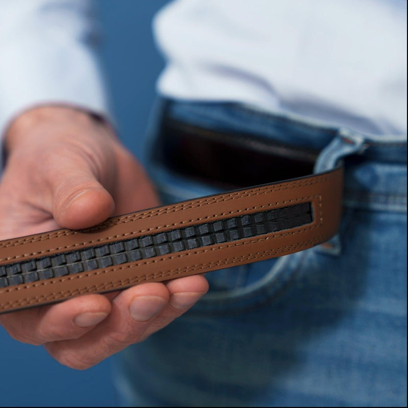 Ceinture intelligente et sans trous, boucle automatique, modèle Winston