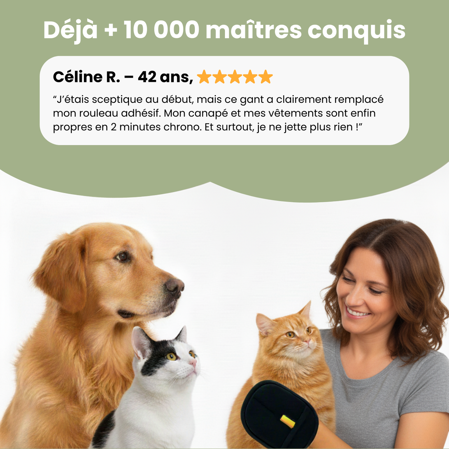 Gant Anti-Poils pour Chien